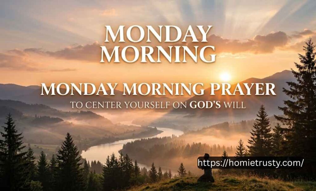 MONDAY MORNING PRAYER TO CENTER YOURSELF ON GODs WILL