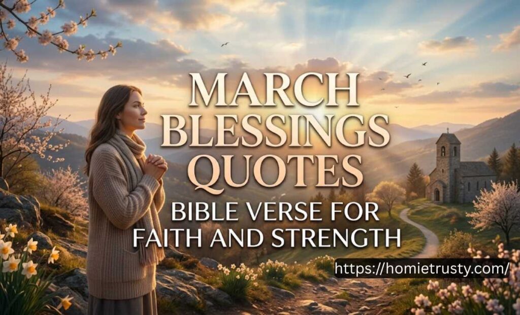 MARCH BLESSINGS QUOTES BIBLE VERSE FOR FAITH AND STRENGTH