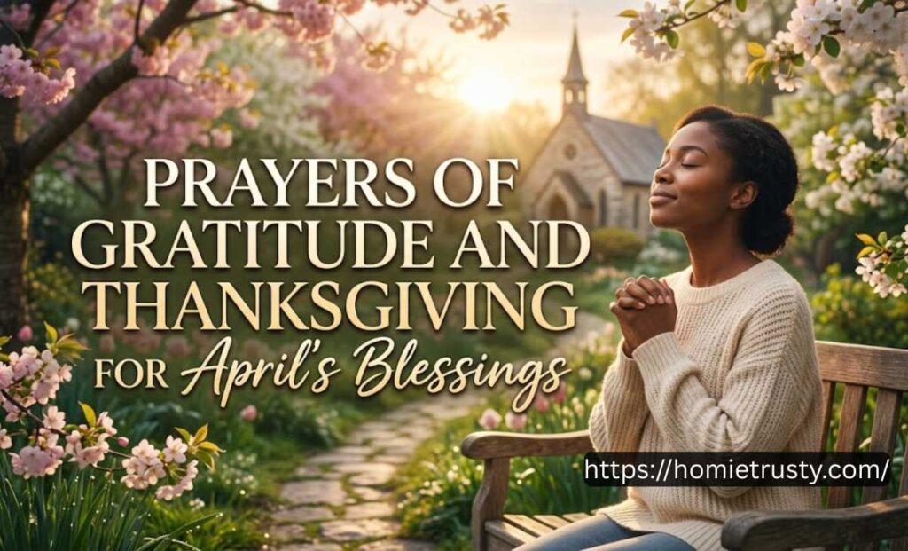 PRAYERS OF GRATITUDE AND THANKSGIVING FOR APRIL BLESSINGS