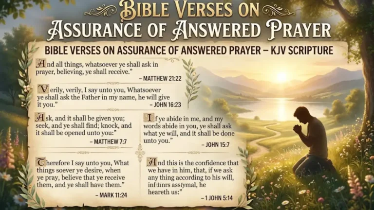 40+ Bible Verses On Assurance Of Answered Prayer – KJV Scripture