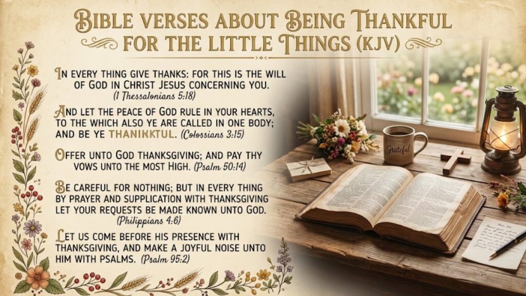 BIBLE VERSES ABOUT BEING THANKFUL FOR THE LITTLE THINGS KJV