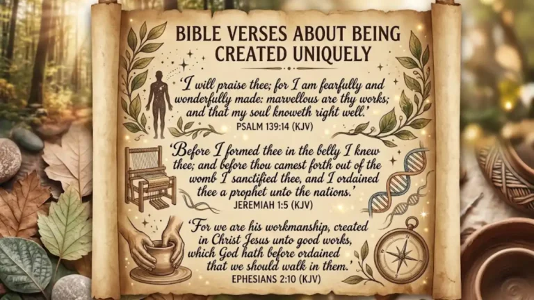 Bible Verses About Being Created Uniquely KJV
