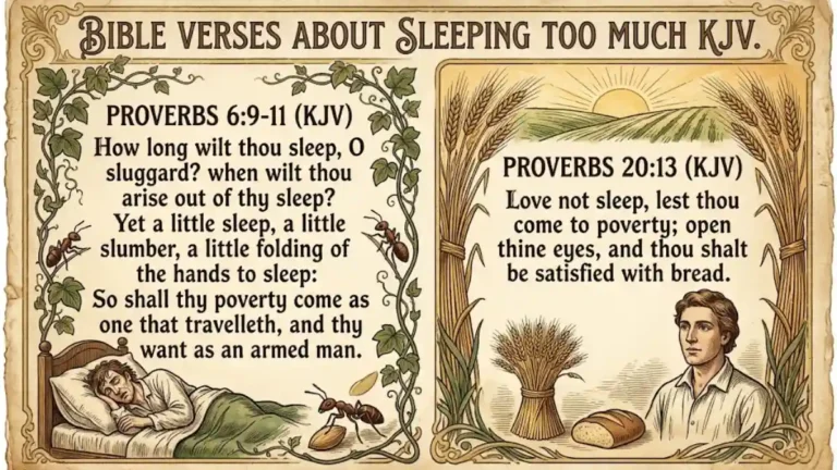 Bible Verses About Sleeping Too Much KJV