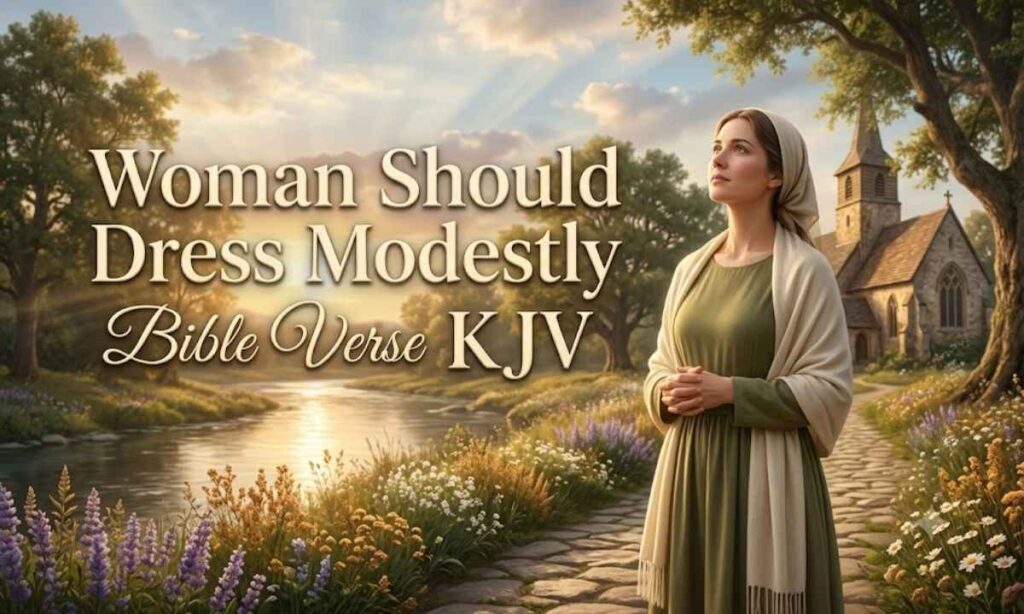 Woman Should Dress Modestly Bible Verse KJV